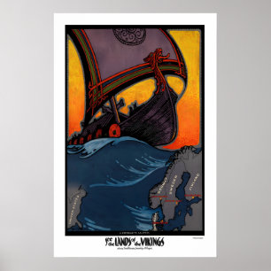 See The Land of The Vikings Norway Sweden Denmark Poster