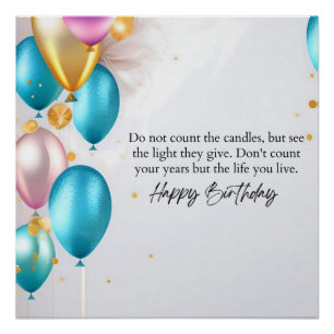 See the Light Birthday Poster