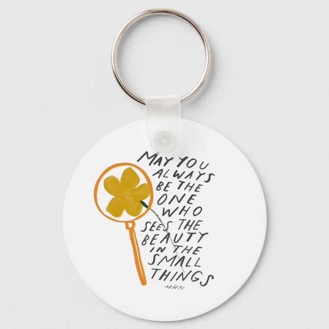 See the Light in the Little Things Inspirational T Key Ring (Front)