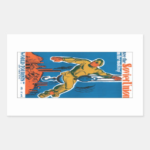 See the Soviet Union in the Making Rectangular Sticker