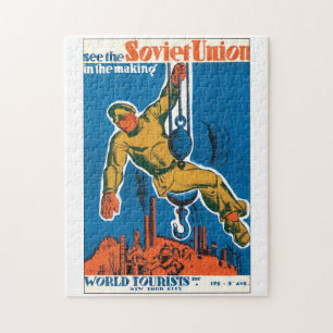 See the Soviet Union Vintage Travel Poster Jigsaw Puzzle