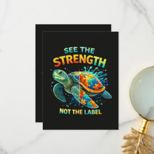 See the Strength Turtle Autism Acceptance Thank You Card