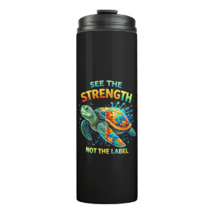 See the Strength Turtle Autism Acceptance Thermal Tumbler