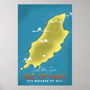See the Sun - Isle of Man travel poster. Poster