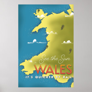 See the Sun Wales travel poster. Poster