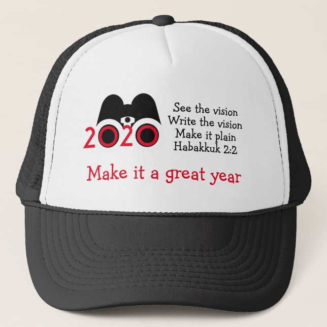 SEE THE VISION 2020 Binoculars Customised Trucker Hat (Front)