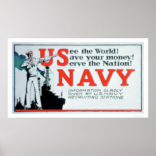 See the World, US Navy (US02162) Poster