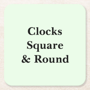See These Photo Wall Clocks Square Round Paper Coaster