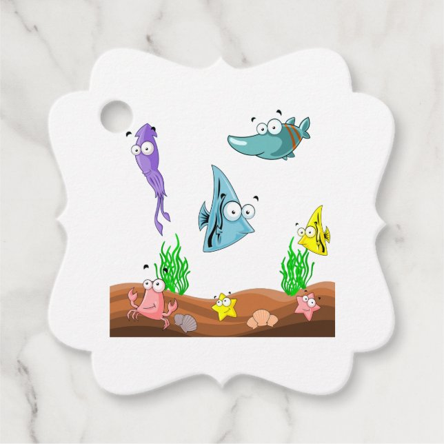 SEE WHAT'S UNDER SEA FAVOUR TAGS (Front)