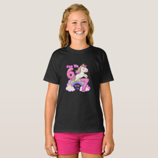 See-Ya 6 I'm 7 Pastelcore Unicorn T-Shirt