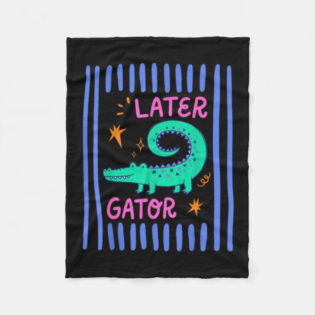 See Ya Gator Fleece Blanket (Front)
