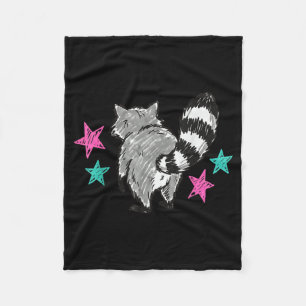 See Ya Soon Racoon Funny Racoon Saying Quote Fleece Blanket