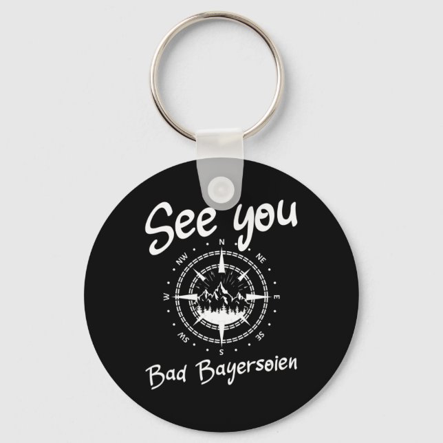 See You Hiking Bad Bayersoien Germany Vacation Ski Key Ring (Front)