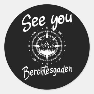 See You Hiking Berchtesgaden Germany Vacation Ski Classic Round Sticker