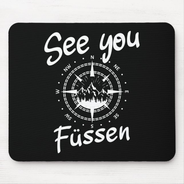See You Hiking Füssen Germany Vacation Ski Comp  Mouse Pad (Front)