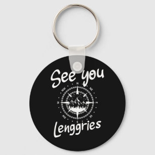 See You Hiking Lenggries Germany Vacation Ski Comp Key Ring