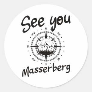 See You Hiking Merberg Germany Vacation Ski Comp Classic Round Sticker