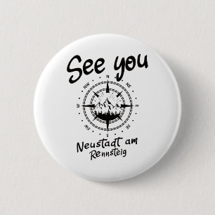 See You Hiking Neustadt Am Rennsteig Vacation Ski 6 Cm Round Badge