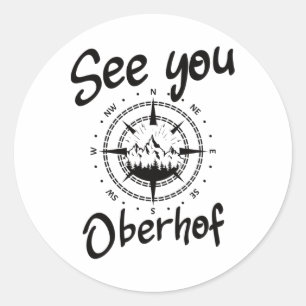 See You Hiking Oberhof Germany Vacation Ski Comp Classic Round Sticker