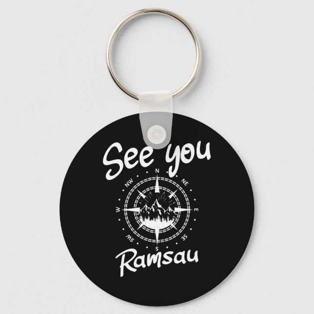 See You Hiking Ramsau Germany Vacation Ski Comp  Key Ring (Front)