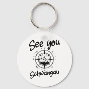 See You Hiking Schwangau Germany Vacation Ski Comp Key Ring