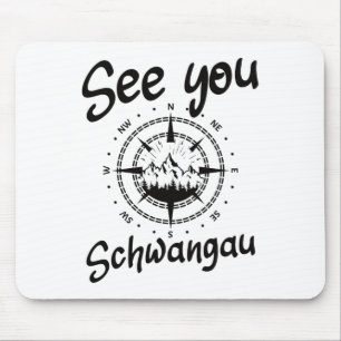 See You Hiking Schwangau Germany Vacation Ski Comp Mouse Pad