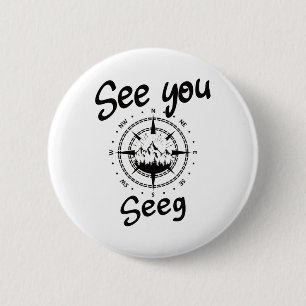 See You Hiking Seeg Germany Vacation Ski Comp  6 Cm Round Badge