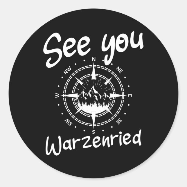 See You Hiking Warzenried Germany Vacation Ski Com Classic Round Sticker (Front)