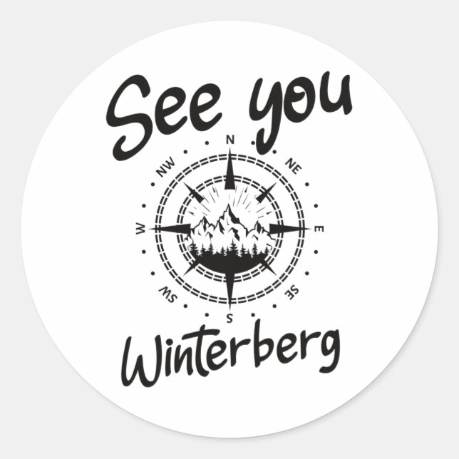 See You Hiking Winterberg Germany Vacation Ski Com Classic Round Sticker (Front)