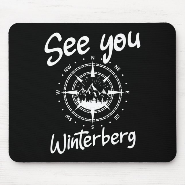 See You Hiking Winterberg Germany Vacation Ski Com Mouse Pad (Front)