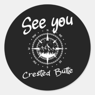 See You In Crested Butte Usa Vacation Ski Comp  Classic Round Sticker