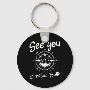 See You In Crested Butte Usa Vacation Ski Comp  Key Ring