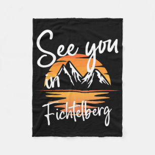 See You In Fichtelberg Germany Vacation Ski Fleece Blanket