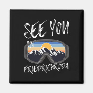 See You In Friedrichroda Germany Vacation Ski Gogg Magnet