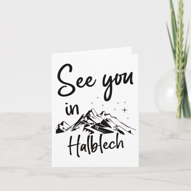 See You In Halblech Germany Vacation Ski  Card (Front)