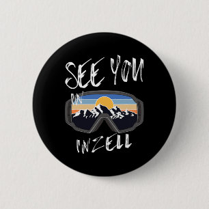 See You In Inzell Germany Vacation Ski Goggles 6 Cm Round Badge