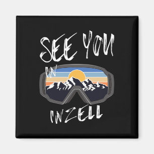 See You In Inzell Germany Vacation Ski Goggles Magnet