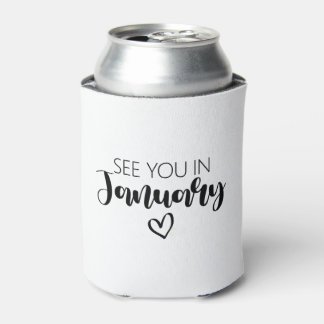 See You In January Pregnancy Announcement Can Cooler