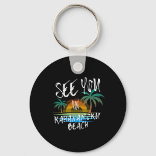 See You In Kahanamoku Beach Retro Vintage Oahu Sur Key Ring