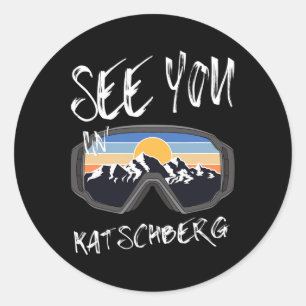 See You In Katschberg Kärnten Vacation Ski Goggles Classic Round Sticker
