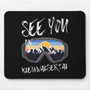 See You In Kleinwalsertal Hiking Vacation Ski Gogg Mouse Pad