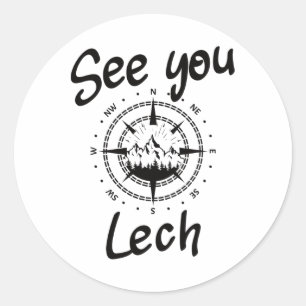 See You In Lech Vorarlberg Comp Ski Vacation Classic Round Sticker