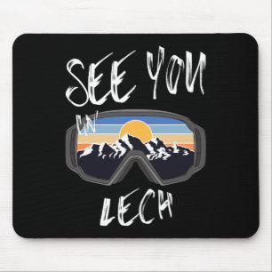 See You In Lech Vorarlberg Vacation Ski Goggles Mouse Pad