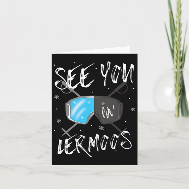 See You In Lermoos Tyrol Vacation Ski  Card (Front)