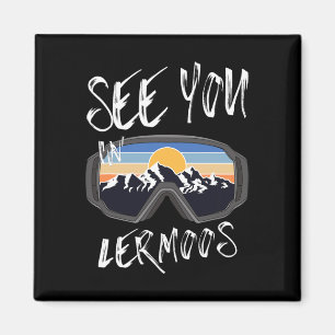 See You In Lermoos Tyrol Vacation Ski Goggles Magnet