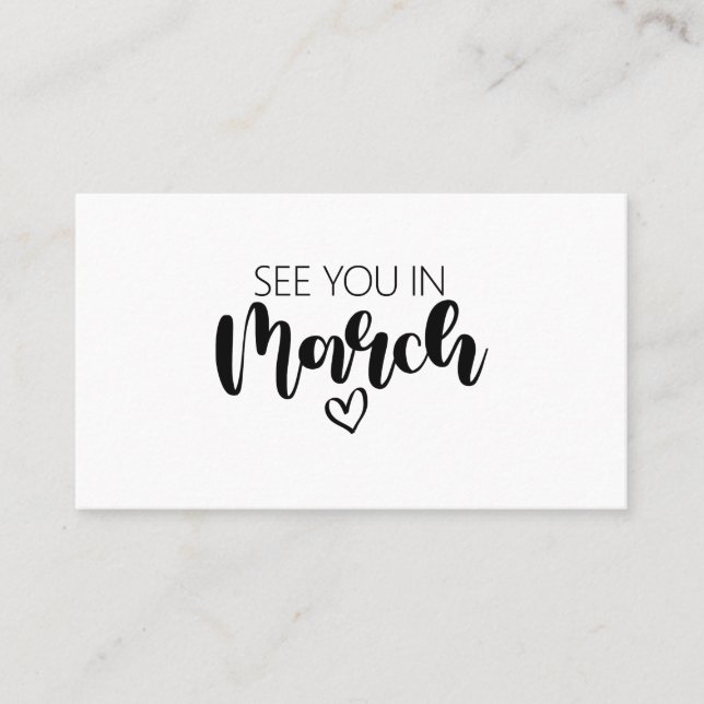See You In March Pregnancy Announcement (Front)
