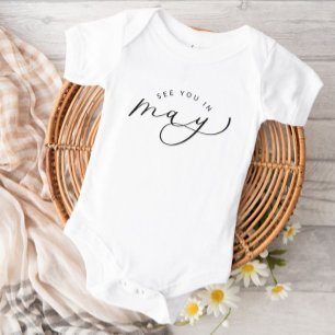See You In May Pregnancy Announcement Baby Bodysuit