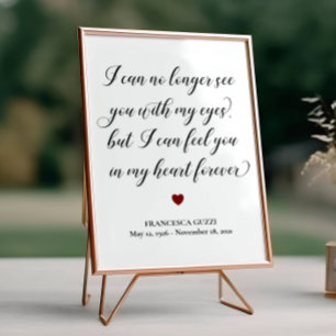 See You In My Heart Forever Memorial Quote Poster