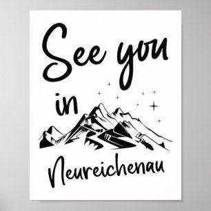 See You In Neureichenau Germany Vacation Ski Poster