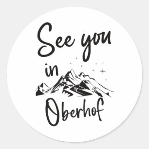 See You In Oberhof Germany Vacation Ski Classic Round Sticker
